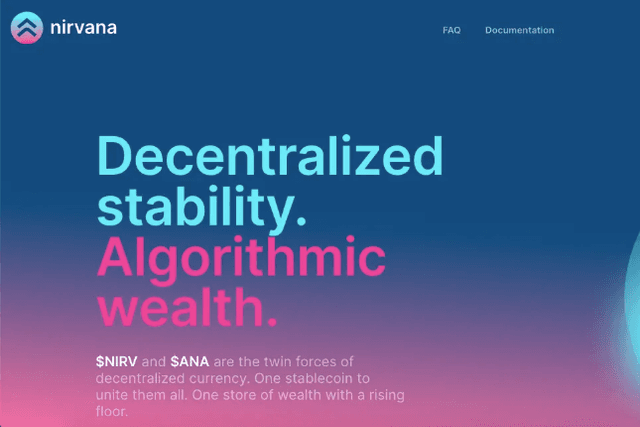 Interpretation of the Solana algorithm stable currency "Nirvana" with zero liquidation risk