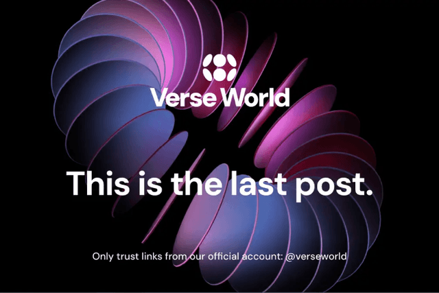 One billion points were processed in one hour this morning. What is the VR metaverse concept project Verse World?