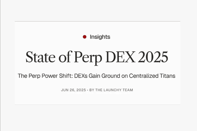2025 Perp DEX Status: Strong Development Momentum, Transaction Volume Soaring