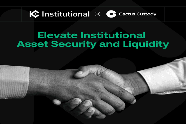 Cactus Custody與KuCoin Institutional達成合作，共同提升機構級資產安全與流動性