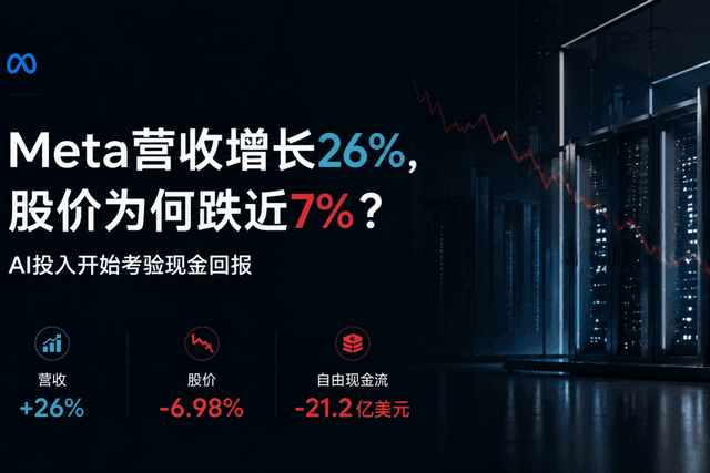 BiyaPay相場観察：Metaの売上高26%増、なぜ株価は逆に7%近く下落したのか？