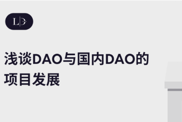 Talking about DAO and the development of domestic DAO projects