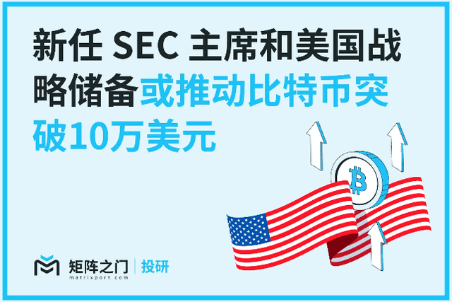 Matrixport投研：新任SEC主席及美國戰略儲備或推動BTC突破10萬美元