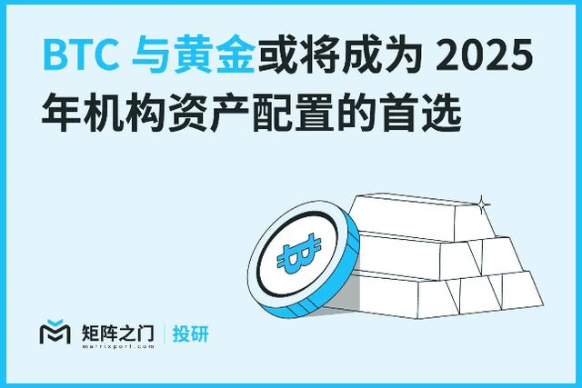Matrixport投研：BTC與黃金或將成為2025年機構資產配置的首選
