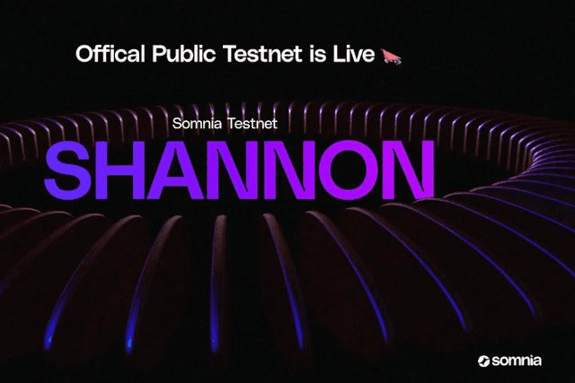 開發網路TPS破百萬之後，Somnia正式啟動Shannon測試網