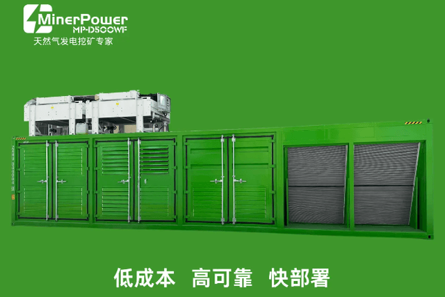 MinerPower氣算一體水冷貨櫃：天然氣發電挖礦神器