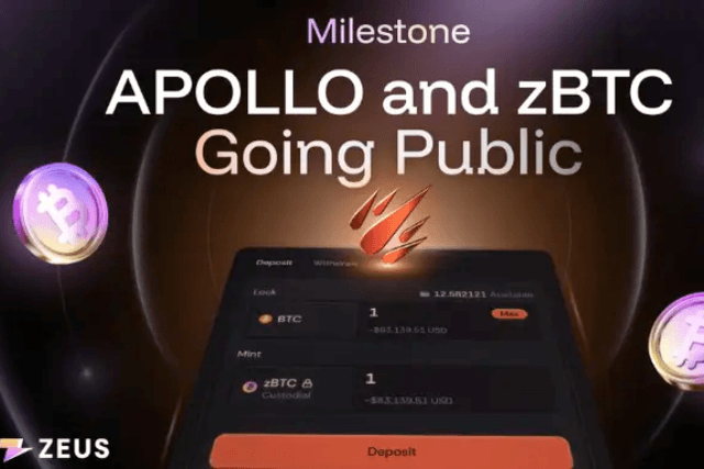 Zeus里程碑：APOLLO主網v1和zBTC發布