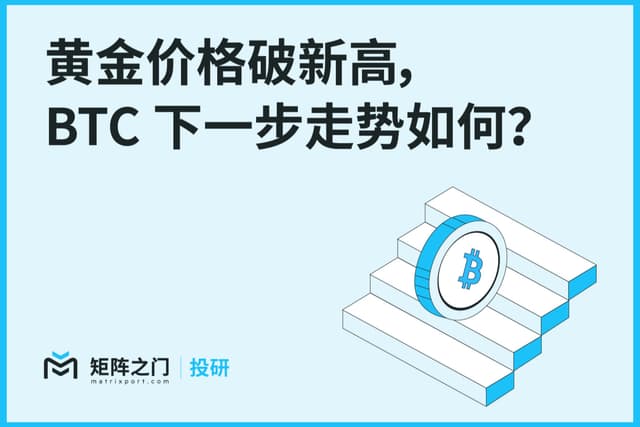 Matrixport投研:黄金价格破新高,BTC下一步走势如何?