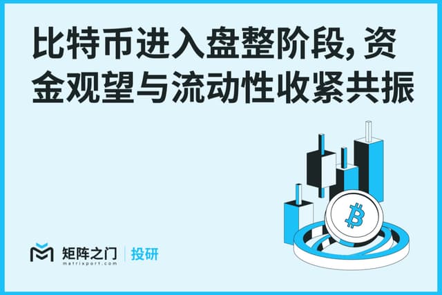 Matrixport投研:比特幣進入盤整階段,資金觀望與流動性收緊共振