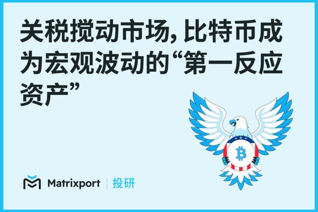 Matrixport投研:關稅攪動市場,比特幣成為宏觀波動的「第一反應資產」