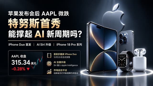 BiyaPay行情观察:苹果发布会后AAPL微跌,特努斯首秀能撑起AI新周期吗?